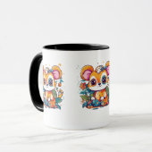 Adorable Combo Tasse - 11 oz mit Süße Tier (Vorderseite Links)
