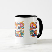 Adorable Combo Tasse - 11 oz mit Süße Tier (VorderseiteRechts)