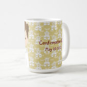 Adorable Confirmation Tag Braunhaarige Junge Tasse (VorderseiteRechts)