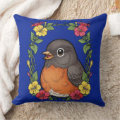 Adorable Connecticut Bird mit Mirabilis Kissen (Decke)