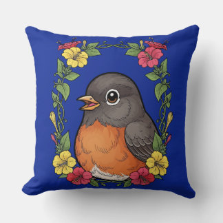 Adorable Connecticut Bird mit Mirabilis Kissen