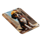 Adorable Construction Worker Hund Niedliche Welpen Magnet (Rechte Seite)