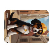 Adorable Construction Worker Hund Niedliche Welpen Magnet (Horizontal)