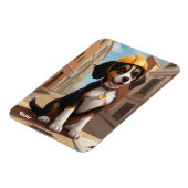 Adorable Construction Worker Hund Niedliche Welpen Magnet (Linke Seite)