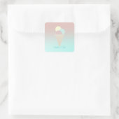 Adorable Cool Ice Creme Cones - Personalisiert Quadratischer Aufkleber (Tasche)