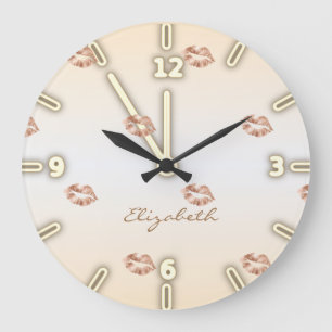 Adorable Cool  ,Lips -Personalized Große Wanduhr