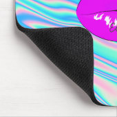 Adorable Coole, trendige Lippen, holografisch Mousepad (Ecke)