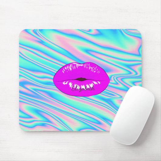 Adorable Coole, trendige Lippen, holografisch Mousepad (Mit Mouse)