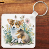 Adorable Corgi Dog Schlüsselanhänger (Rückseite)