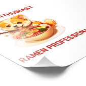Adorable Corgi Enjoying Ramen Sticker Fotodruck (Ecke)
