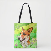 Adorable Corgi in einer Blume Tasche (Vorderseite)