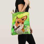 Adorable Corgi in einer Blume Tasche (Von Nahem)