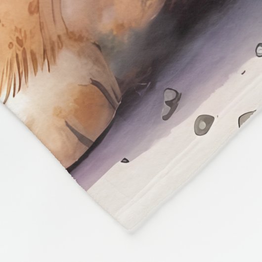 Adorable Corgi Puppy Dog Fleecedecke (Ecke)