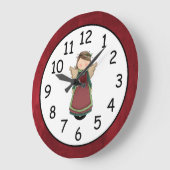 Adorable Country Angel Doll Große Wanduhr (Winkel)