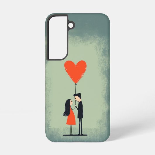Adorable Couple Illustration Samsung Fall Galaxy Hülle (Rückseite)