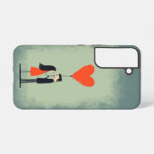 Adorable Couple Illustration Samsung Fall Galaxy Hülle (Rückseite (Horizontal))