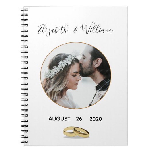 Adorable Couple Wedding Foto Planner - Notebook Notizblock (Vorderseite)