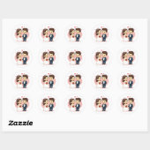 Adorable Couple Wedding Stickers (Blatt)