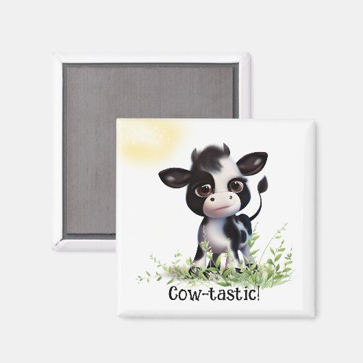 Adorable Cow Magnet (Vorderseite/Rückseite)