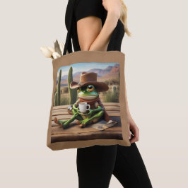Adorable Cowboy Frog Genuss Kaffee-Tasche Tasche