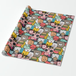 Adorable critters wrapping paper geschenkpapier