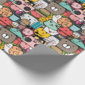 Adorable critters wrapping paper geschenkpapier (Ecke)