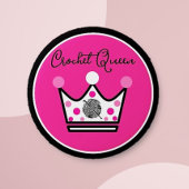 Adorable Crochet Queen Gift Button