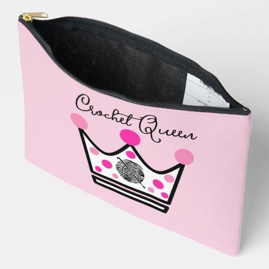 Adorable Crochet Queen Gift Zubehörtasche (Offen)