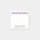 Adorable Cupcake Personalisiert Post-it Klebezettel (Vorderseite)