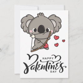 Adorable Cupid Koala Valentinstag Design Einladung