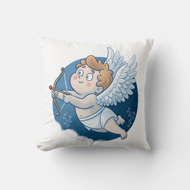 Adorable Cupid Valentine’s Day Kissen (Vorderseite)