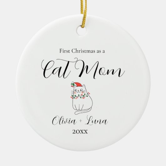 Adorable Custom Cat Ornament (Vorne)