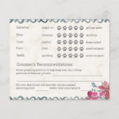 Adorable Custom Dog Grooming Report Card Flyer (Hinten)