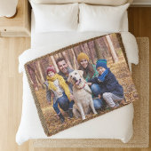Adorable Custom Family Photo Woven Decke