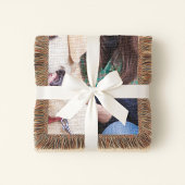 Adorable Custom Family Photo Woven Decke