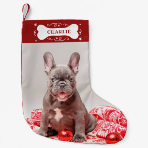 Adorable Custom Foto Pet Dog Kleiner Weihnachtsstrumpf