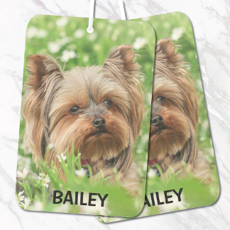 Adorable Custom Pet Photo with Name Autolufterfrischer