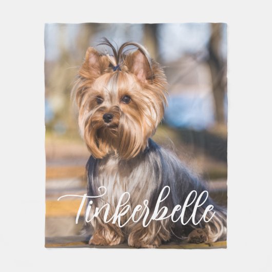 Adorable Custom Pet Photo with Name Fleecedecke (Vorderseite)