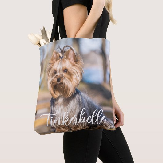 Adorable Custom Pet Photo with Name Tote Bag Tasche