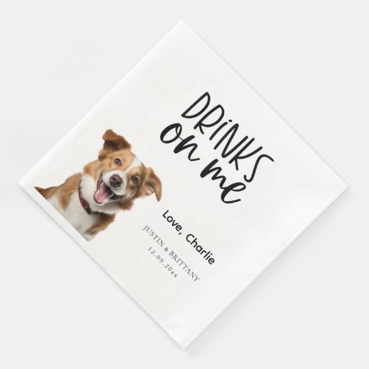 Adorable Custom Pet Wedding Serviette (Ecke)