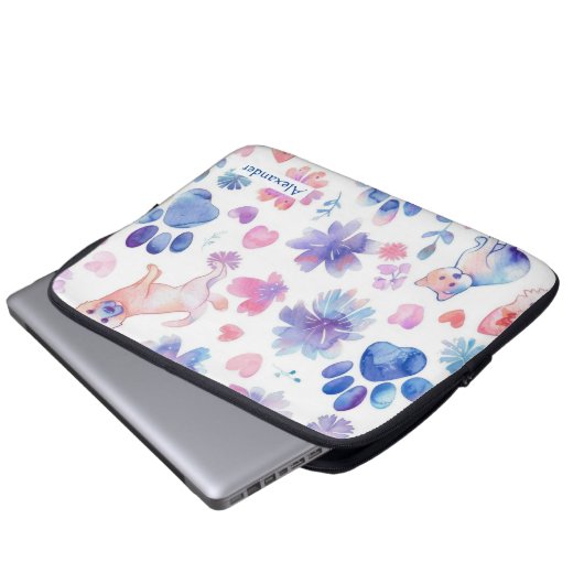 Adorable Custom Puppy Laptopschutzhülle (Vorne Knopf)