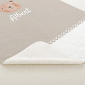 Adorable Customizable Baby Blanket with Bear Sherpadecke (3/4)