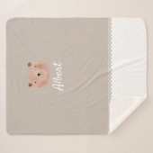 Adorable Customizable Baby Blanket with Bear Sherpadecke (Vorderseite (Horizontal))