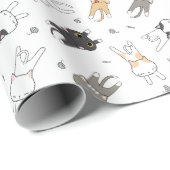 Adorable Cute Cat pattern for Your Gift Pack Geschenkpapier (Rolleneckpunkt)
