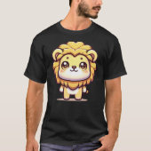 Adorable Cute Japanese Kawaii Chibi Lion T-Shirt (Vorderseite)