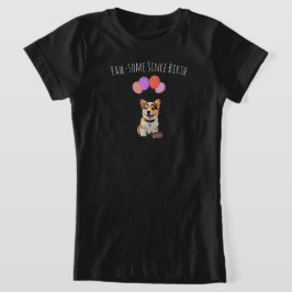 Adorable Cute Must-Have Pink Corgi Birthday Girl T-Shirt