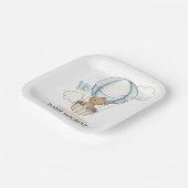 Adorable Cute Teddy Bear Baby Shower Party  Pappteller (Gewinkelt)