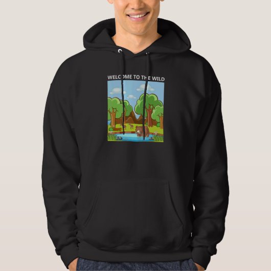 Adorable Cute Welcome to the Wild Nature Hoodie (Vorderseite)