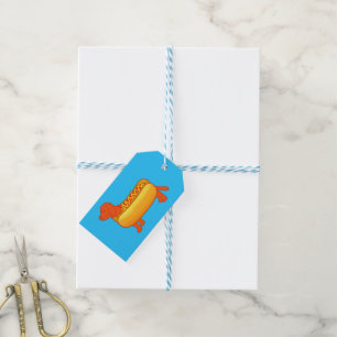 Adorable Dackel Hot Dog Geschenkanhänger
