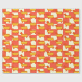 Adorable Dackel Hot Dog Geschenkpapier (Flach)